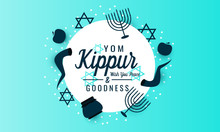 Yom Kippur Greeting Card Or Background. Vector Illustration.