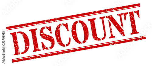 Fotografía discount stamp. discount square grunge sign. discount