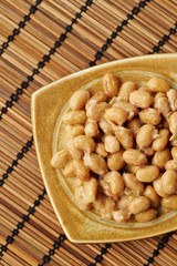 Wall Mural - Natto, fermented soy beans with steamed rice 