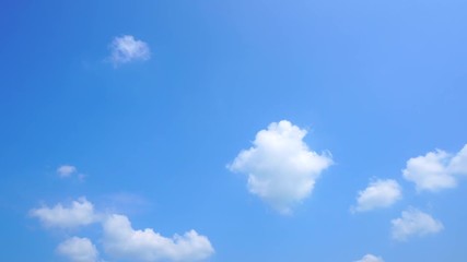Wall Mural - time lapse aerosol of white clouds in the light blue sky in the afternoon of the day for background 