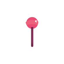 Colorful Lollipop On White Background