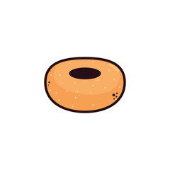 Sticker - fresh and delicious bakery donut