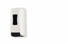 White And Black Hand Soap Dispenser Plastic Mounted