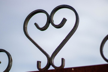 Metal Heart on a Fence