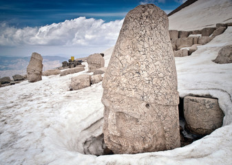 Zeus Oromasdes head statue at Nemrut Dağ, Mount Nemrut, southeastern Turkey