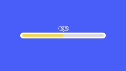 Poster - Loading bar progress isolated. Alpha channel. 4K resolution.