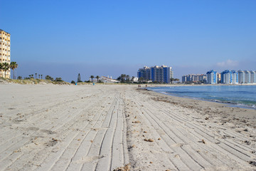 Spain. La Manga. Beautiful endless beach