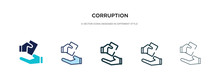Corruption Icon In Different Style Vector Illustration. Two Colored And Black Corruption Vector Icons Designed In Filled, Outline, Line And Stroke Style Can Be Used For Web, Mobile, Ui
