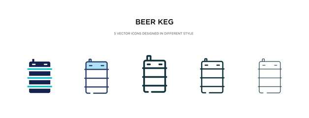 Wall Mural - beer keg icon in different style vector illustration. two colored and black beer keg vector icons designed in filled, outline, line and stroke style can be used for web, mobile, ui