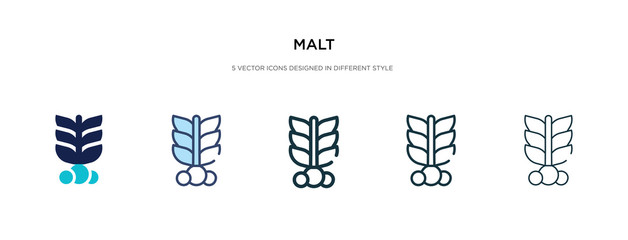 Wall Mural - malt icon in different style vector illustration. two colored and black malt vector icons designed in filled, outline, line and stroke style can be used for web, mobile, ui