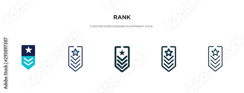 Cuadros en Lienzo rank icon in different style vector illustration
