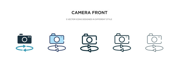 Poster - camera front icon in different style vector illustration. two colored and black camera front vector 