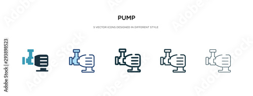 Cuadros en Lienzo pump icon in different style vector illustration