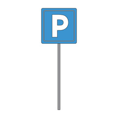 Poster - parking sign icon