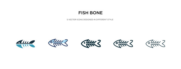 Wall Mural - fish bone icon in different style vector illustration. two colored and black fish bone vector icons designed in filled, outline, line and stroke style can be used for web, mobile, ui