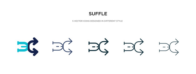 Poster - suffle icon in different style vector illustration. two colored and black suffle vector icons design