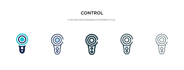 Poster - control icon in different style vector illustration. two colored and black control vector icons desi