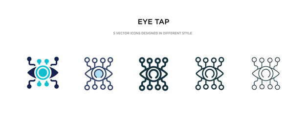 Poster - eye tap icon in different style vector illustration. two colored and black eye tap vector icons designed in filled, outline, line and stroke style can be used for web, mobile, ui