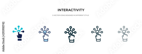 Cuadros en Lienzo interactivity icon in different style vector illustration