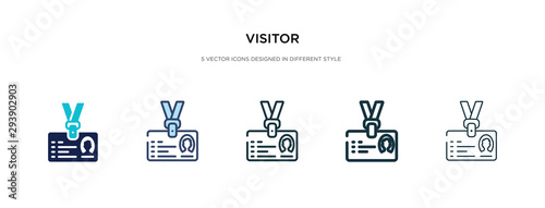 Fotomural visitor icon in different style vector illustration
