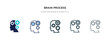 © zaurrahimov - brain process icon in different style vector illustration. two colored and black brain process vector icons designed in filled, outline, line and stroke style can be used for web, mobile, ui