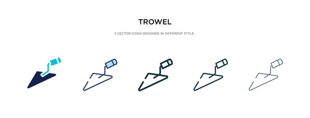 Wall Mural - trowel icon in different style vector illustration. two colored and black trowel vector icons designed in filled, outline, line and stroke style can be used for web, mobile, ui