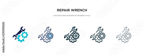Fotomural repair wrench icon in different style vector illustration