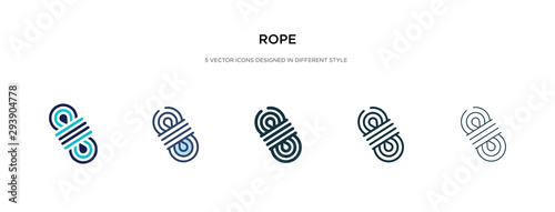 Cuadros en Lienzo rope icon in different style vector illustration