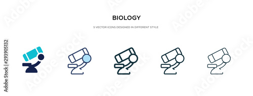 Fotomural biology icon in different style vector illustration