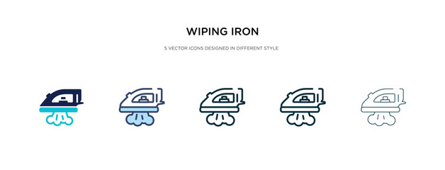 Wall Mural - wiping iron icon in different style vector illustration. two colored and black wiping iron vector icons designed in filled, outline, line and stroke style can be used for web, mobile, ui