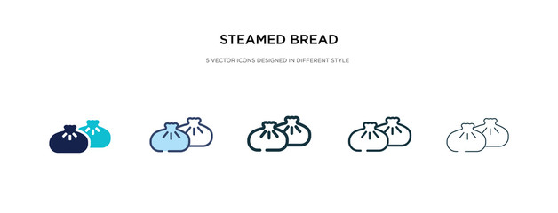 Wall Mural - steamed bread icon in different style vector illustration. two colored and black steamed bread vector icons designed in filled, outline, line and stroke style can be used for web, mobile, ui