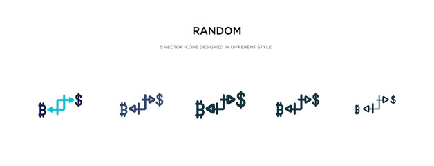 Poster - random icon in different style vector illustration. two colored and black random vector icons design