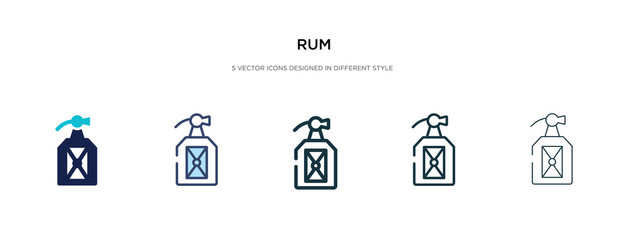 Wall Mural - rum icon in different style vector illustration. two colored and black rum vector icons designed in filled, outline, line and stroke style can be used for web, mobile, ui