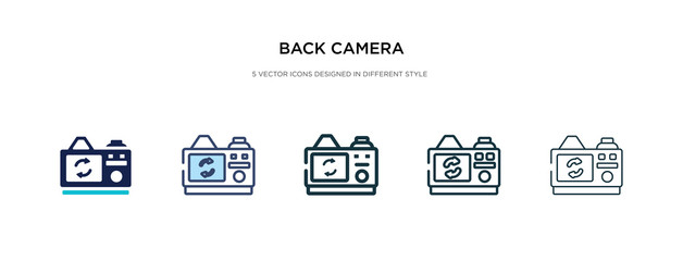 Poster - back camera icon in different style vector illustration. two colored and black back camera vector ic