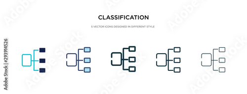 Cuadros en Lienzo classification icon in different style vector illustration