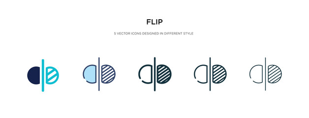 Poster - flip icon in different style vector illustration. two colored and black flip vector icons designed i