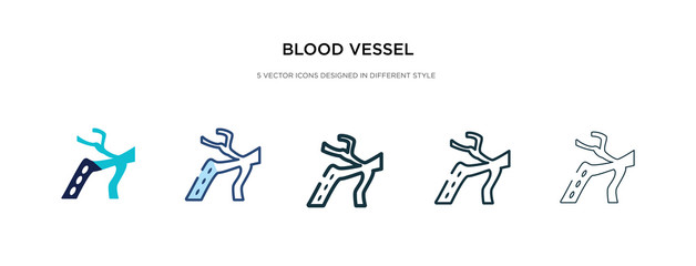 blood vessel icon in different style vector illustration. two colored and black blood vessel vector icons designed in filled, outline, line and stroke style can be used for web, mobile, ui