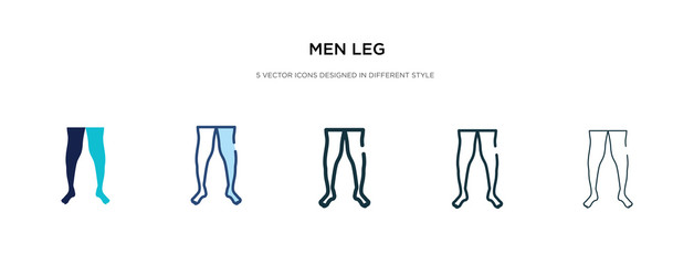 men leg icon in different style vector illustration. two colored and black men leg vector icons designed in filled, outline, line and stroke style can be used for web, mobile, ui