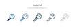 © zaurrahimov - analysis icon in different style vector illustration. two colored and black analysis vector icons designed in filled, outline, line and stroke style can be used for web, mobile, ui