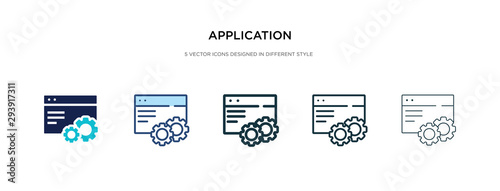 Fotografía application icon in different style vector illustration