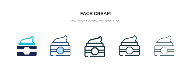 Wall Mural - face cream icon in different style vector illustration. two colored and black face cream vector icons designed in filled, outline, line and stroke style can be used for web, mobile, ui