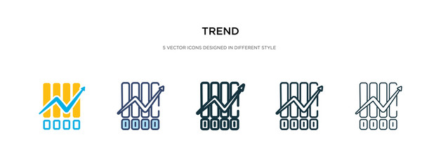 trend icon in different style vector illustration. two colored and black trend vector icons designed in filled, outline, line and stroke style can be used for web, mobile, ui