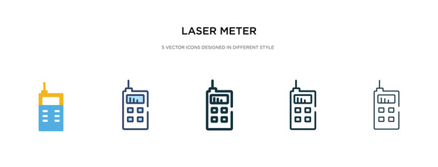 Wall Mural - laser meter icon in different style vector illustration. two colored and black laser meter vector icons designed in filled, outline, line and stroke style can be used for web, mobile, ui