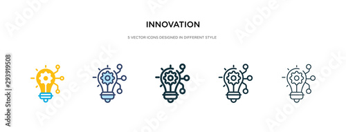 Fotomural innovation icon in different style vector illustration