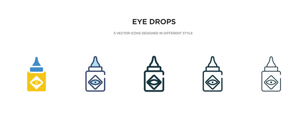 eye drops icon in different style vector illustration. two colored and black eye drops vector icons designed in filled, outline, line and stroke style can be used for web, mobile, ui