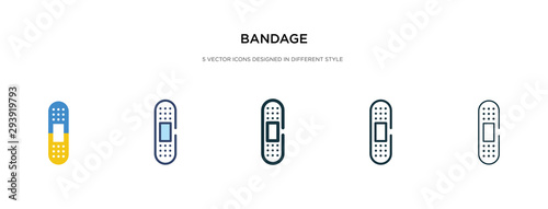 Cuadros en Lienzo bandage icon in different style vector illustration