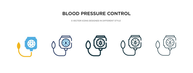 Wall Mural - blood pressure control tool icon in different style vector illustration. two colored and black blood pressure control tool vector icons designed in filled, outline, line and stroke style can be used