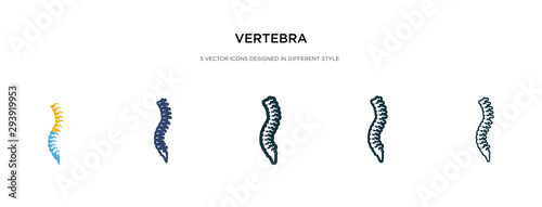 Fotomural vertebra icon in different style vector illustration