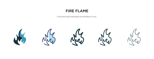 Wall Mural - fire flame icon in different style vector illustration. two colored and black fire flame vector icons designed in filled, outline, line and stroke style can be used for web, mobile, ui