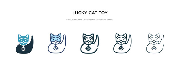 lucky cat toy icon in different style vector illustration. two colored and black lucky cat toy vector icons designed in filled, outline, line and stroke style can be used for web, mobile, ui